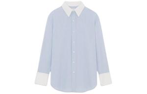 Рубашка женская синяя Saint Laurent