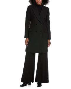 Пальто из искусственной шерсти Theory, черный