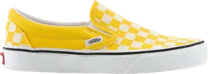 Кеды Vans Classic Slip-On Checkerboard - Cyber Yellow, желтый
