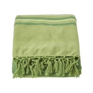 Повседневное одеяло из Марокко, 255/360 см, полосатый хлопок Homescapes, зеленый