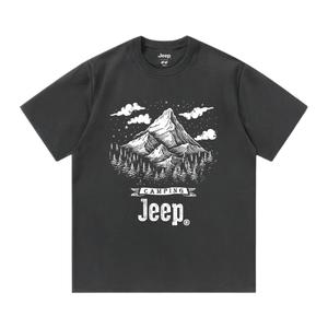 Футболка для школьников с круглым вырезом Moderate Jeep, темно-серый