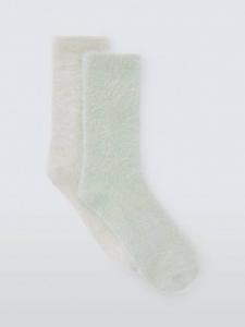 Пушистые носки для отдыха из люрекса John Lewis, Pack of 2, Multi