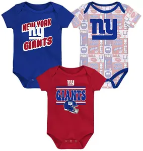 Комплект одежды для команды NFL Infant New York Giants Comics Team, комплект из 3 цветных комбинезонов NFL Team Apparel
