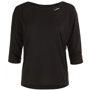 Ультралегкая рубашка из модала с рукавами 3/4 mcs004 Winshape, черный