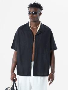 Рубашка на пуговицах Comfort fit VAMOS CLO, черный