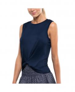 Женская теннисная майка с перекрученным передом Lucky In Love, Midnight