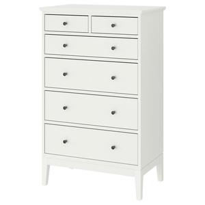 Комод с 6 ящиками IDANÄS IKEA, 84x135 см, белый