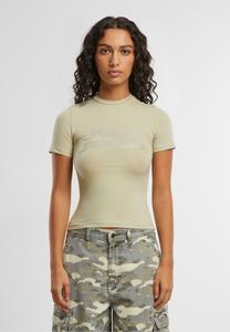 Футболка с принтом FEELING FELICIOUS, зеленый