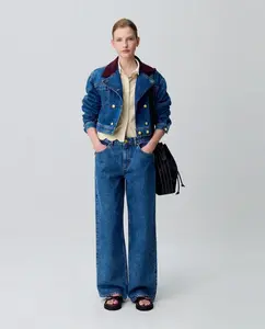 Женские джинсы широкого прямого кроя Claudie Pierlot, синий