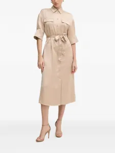 Платье миди с поясом Marc Aurel, бежевый