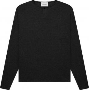Лонгслив Fear of God Essentials Thermal Henley Long-Sleeve 'Black', черный