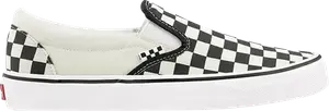 Кеды Vans Skate Slip-On Checkerboard - Black White, черный