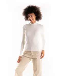 Ребристый свитер со стразами Hinnominate, бежевый