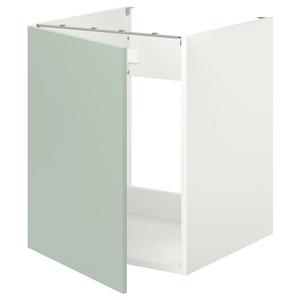 Раковина/дверь ENHET IKEA, 60x62x75 см, цвет white/pale grey-green
