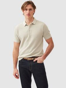 Хлопковая вязаная поло с коротким рукавом Masons Flat Rodd & Gunn, Stone