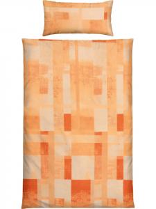 Redbest  Односпальное трикотажное постельное белье абрикосово-терракотового цвета