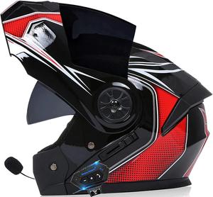 Шлем для мотоцикла stdpcxz Bluetooth, черный / желтый