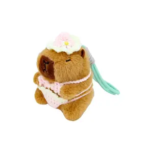 Летний кулон бикини капибара плюшевая кукла высота 12см MIC RABBIT, розовый