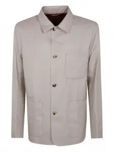 Куртка с застежкой на пуговицы и накладными карманами Paul Smith, серый