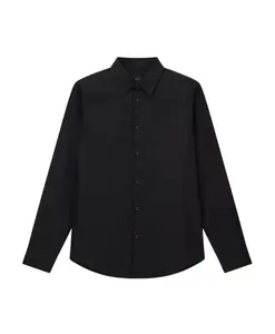 Рубашка из жаккарда из хлопка стандартного кроя Armani Exchange, черный