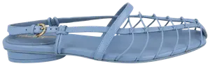 Женские сандалии Ferragamo Shay 10 с ремешком на пятке, светло-голубые