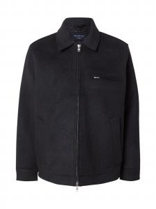 Abercrombie & Fitch Куртка для межсезонья в крапчатом черном цвете