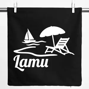 Наволочка Huuraa с мотивом острова Ламу, подарок из Кении, 40x40см, черный хлопок, подарок Lamu Hellweg Druckerei