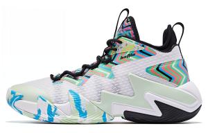 QIAODAN Броукен Шэдоу 2.0 баскетбольные кроссовки мужские мид-топ бело-зеленые