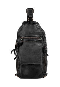 Сумка-кроссовер, натуральная кожа, сделано в Италии X-Zone, черный