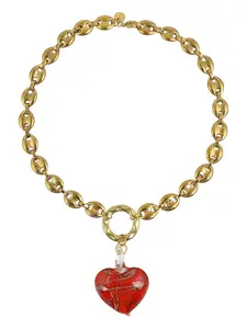 Ожерелье "Сердце из стекла" Mayol, золотистый