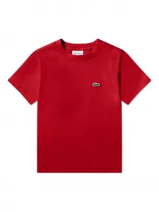 Футболка с логотипом Lacoste Kids, красный