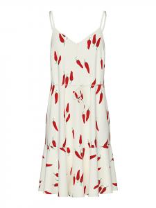 Платье до колена Pieces, кремовый