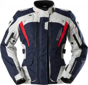 Женская всесезонная мотоциклетная куртка Furygan Apalaches Lady Evo - водонепроницаемая, дышащая - защита D3O - съемная термоподкладка - 12 карманов, Blue-pearl-red