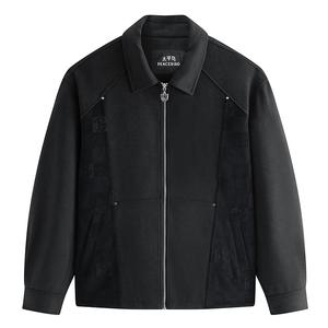 Мужская модная куртка Chenille Executive PEACEBIRD MEN, черный 1