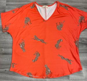 Женский топ Cheetah в оранжевом цвете Entro