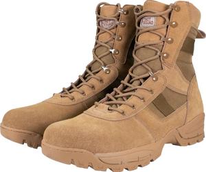 Тактические военные ботинки Tact Squad Patriot 8 легкие кожаные, удобные для ношения весь день, для пеших прогулок и мотоциклетных поездок для мужчин и женщин с стелькой из памяти формы и защитой голеностопа, Coyote Brown