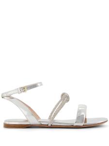 Giambattista Valli сандалии с кристаллами, серебристый