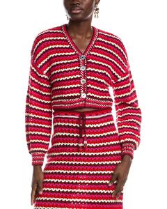 Ферм Рио Яркая полосатая вязаная кардиган FARM Rio, мультиколор