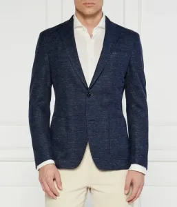 Элегантный льняной жакет 13 Giro-J35 shaped fit Windsor, темно-синий