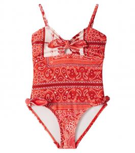 Счастливый бандана купальник Zimmermann Kids, Red Bandana