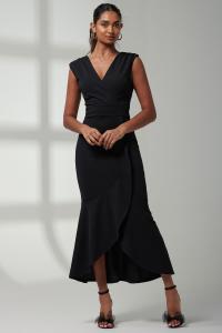 Мабрука с боковым вырезом украшенная рюшами Jolie Moi, черный