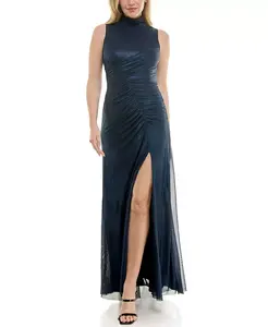 Женское асимметричное платье с рюшами и воротником-стойкой Taylor