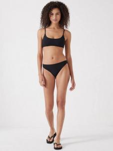 Бикини топ с квадратным вырезом и фактурной текстурой HUSH, Black