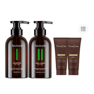 Набор для увеличения объема и пышности волос cedar: шампунь 300 мл + маска для волос 300 мл + дорожный набор шампуня и кондиционера FicceCode, Tree Shampoo 300ml + Hair Mask 300ml +Sample Wash Set