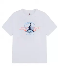 Футболка с коротким рукавом для мальчиков 8-20 лет с графическим принтом Jordan, белый