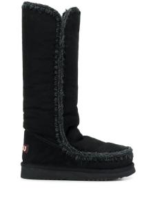 Mou сапоги с плетением, черный