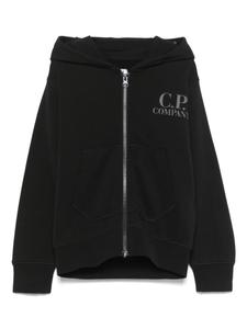 Толстовка с капюшоном и очками C.P. Company Kids, черный
