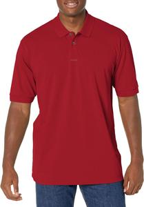 HUGO Мужская поло с контрастным логотипом по центру, Cabernet Red