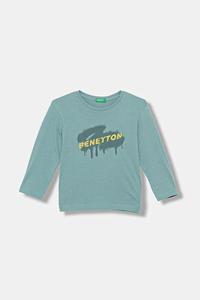 Детский лонгслив United Colors Of Benetton, бирюзовый