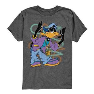 Футболка с ретро-принтом Looney Tunes Daffy Duck для мальчиков 8-20 Licensed Character, Heather Charcoal